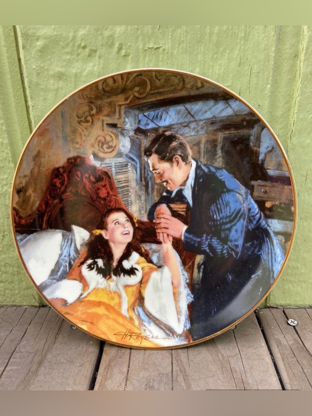Gone With The Wind Scarlett and Rhetts Honey Moon Collectable Plate